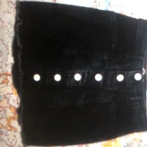 Black Denim Skirt